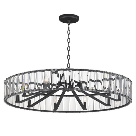 Maxim Lighting Odeon 10-Light Chandelier, Black 21869BCBK